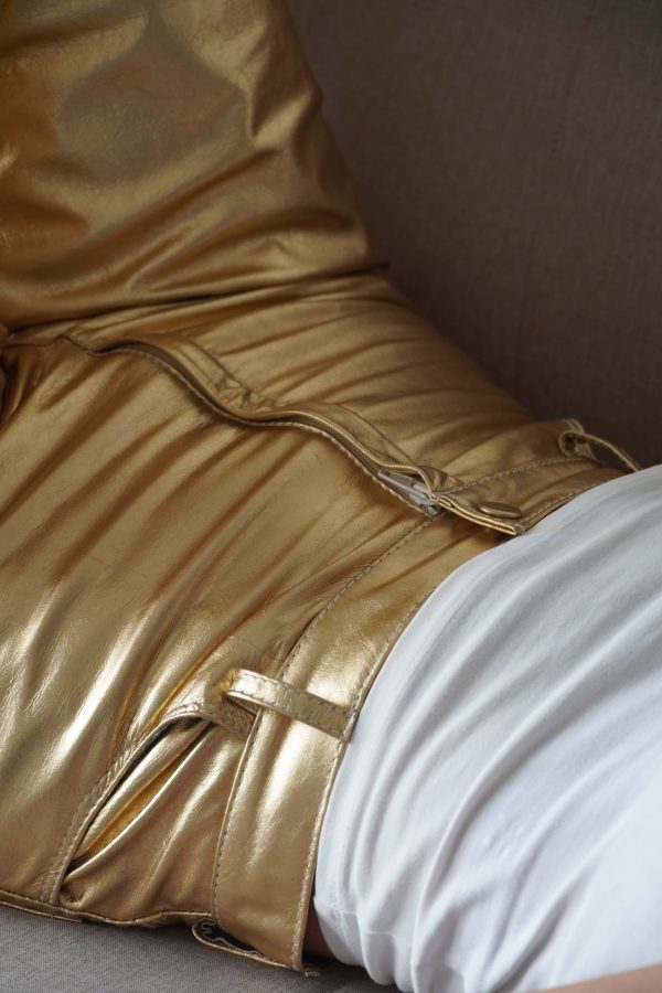 Leather pant – Gold